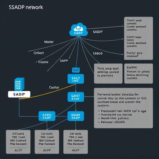 Diagram illustrating network configuration for SADP tool